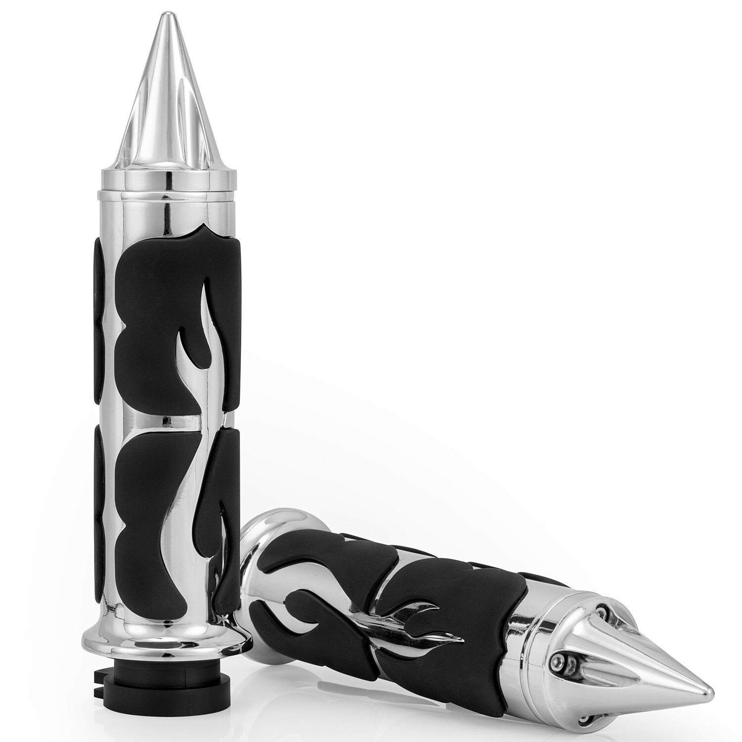 For Harley Honda Yamaha Suzuki 1" Motorcycle Handle Bar Hand Grips W/ Throttle