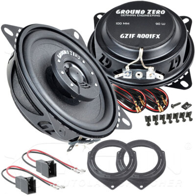 GROUND ZERO LAUTSPRECHER für FIAT PANDA 3 Typ 312/319 ab 2012 Heck Tür 90W #A6B9