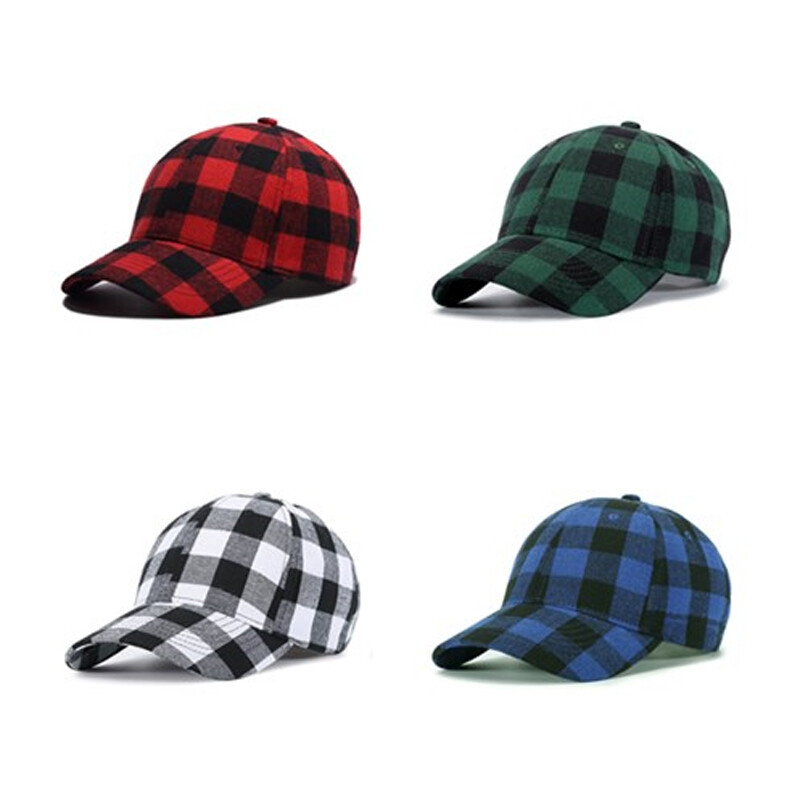 Hombres Mujeres A Cuadros Béisbol Snapback Gorras Hip Hop Snapback Sombreros Visera Ajustable