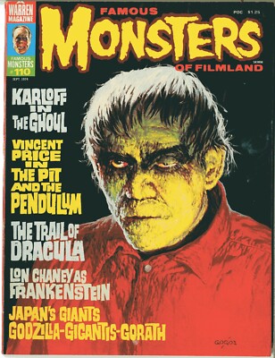 Famous Monsters of Filmland Magazine # 110 NM- 9/74 Gogos, Karloff