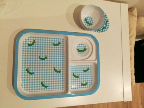 Menüteller Kinderteller Kindergeschirr Menütablett aus Melamin BECHER /"Hexe/"