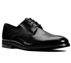 black leather lace up dress