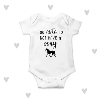 LOVE U LOTS GIFTS Pferd Strampler, Pony Baby Body, personalisierte Babygeschenke, Babyparty, Unisex