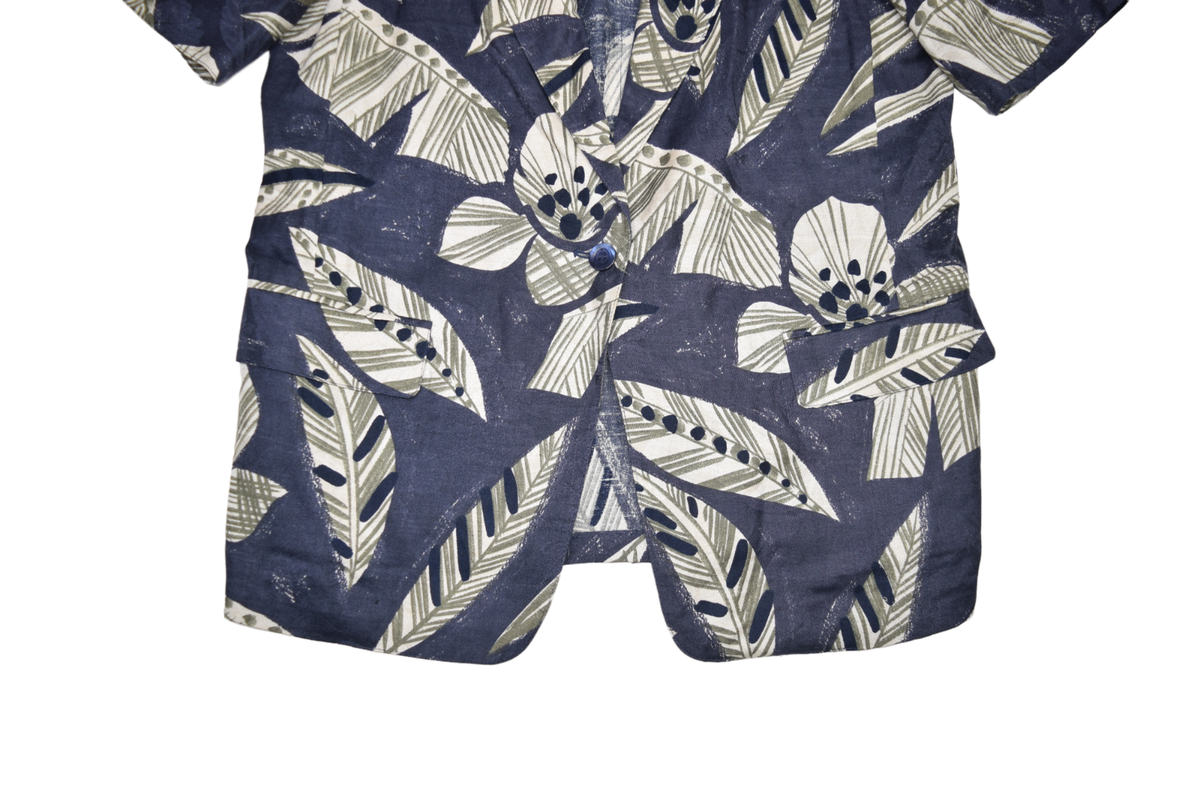 Max & Mara Top Womens 42 US 12 Linen Blend Floral Kimono Beach