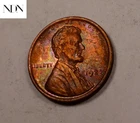 1920 Lincoln Wheat Penny Cent - Gem BU++ (rainbow toned) - #W603