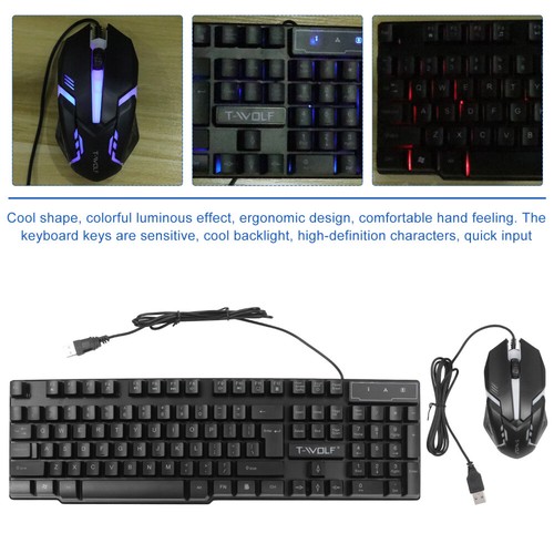 Tastatur- -Set Hintergrundbeleuchtete Kompatible Tastaturmaus - Afbeelding 9 van 12