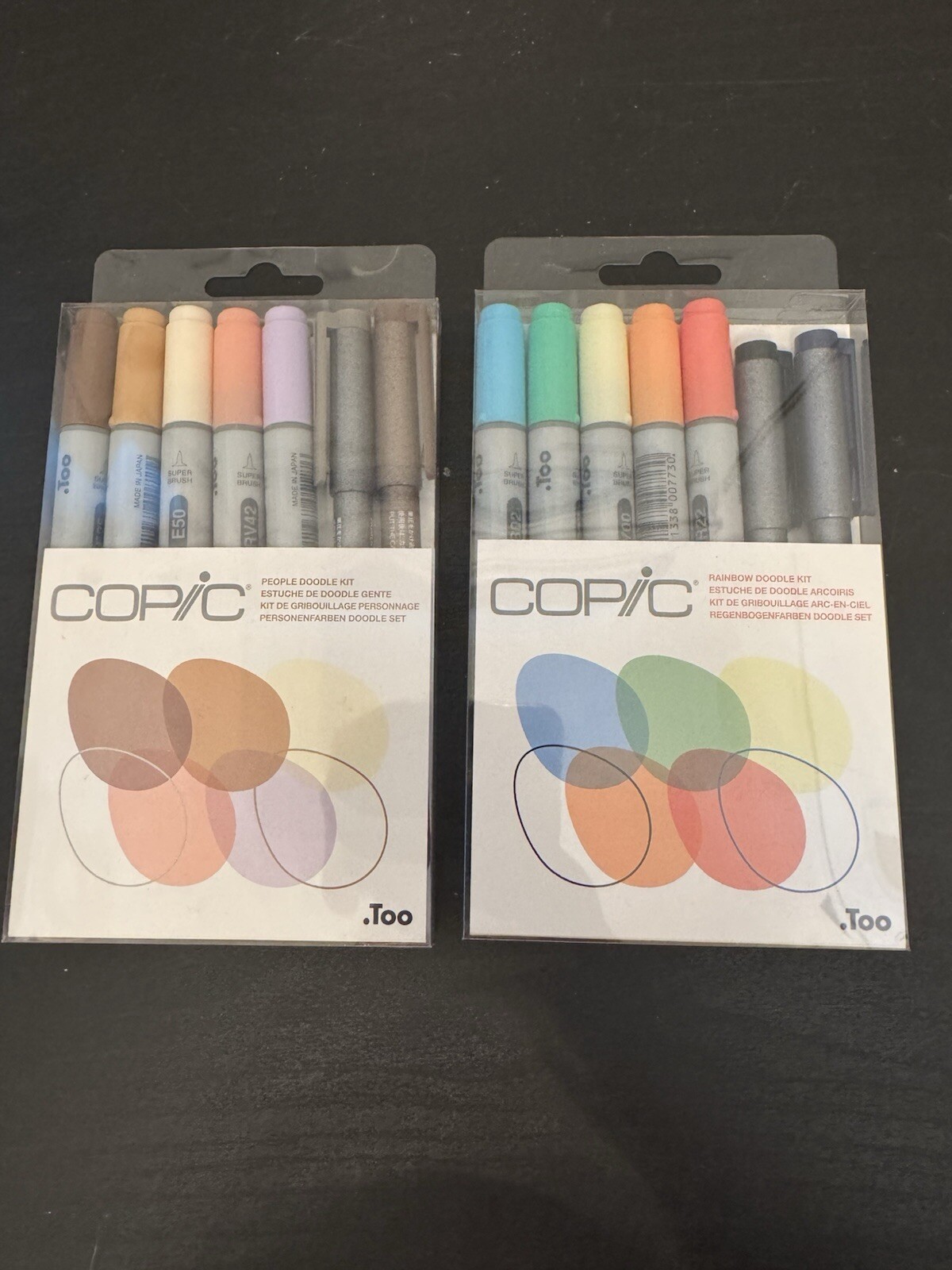 2 Boxes Copic Markers- People Doodle Kit & Rainbow Doodle Kit 