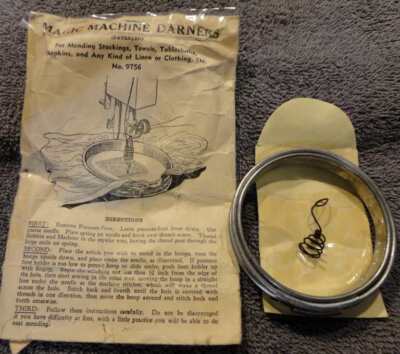 MAGIC MACHINE DARNER Sewing Tool MEND Stockings TOWELS Tablecloths LINENS