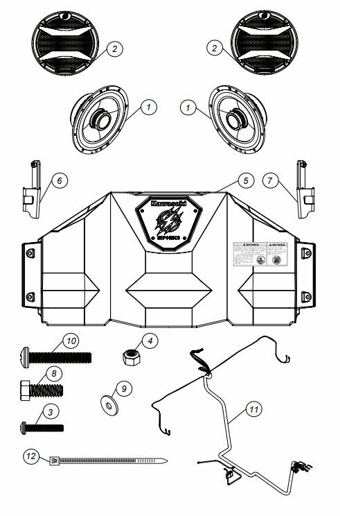 Genuine Kawasaki Teryx KRX 1000 Audio Kit For Interactive Display