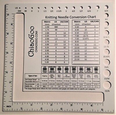 Knitting Needle Conversion Chart Us To Uk