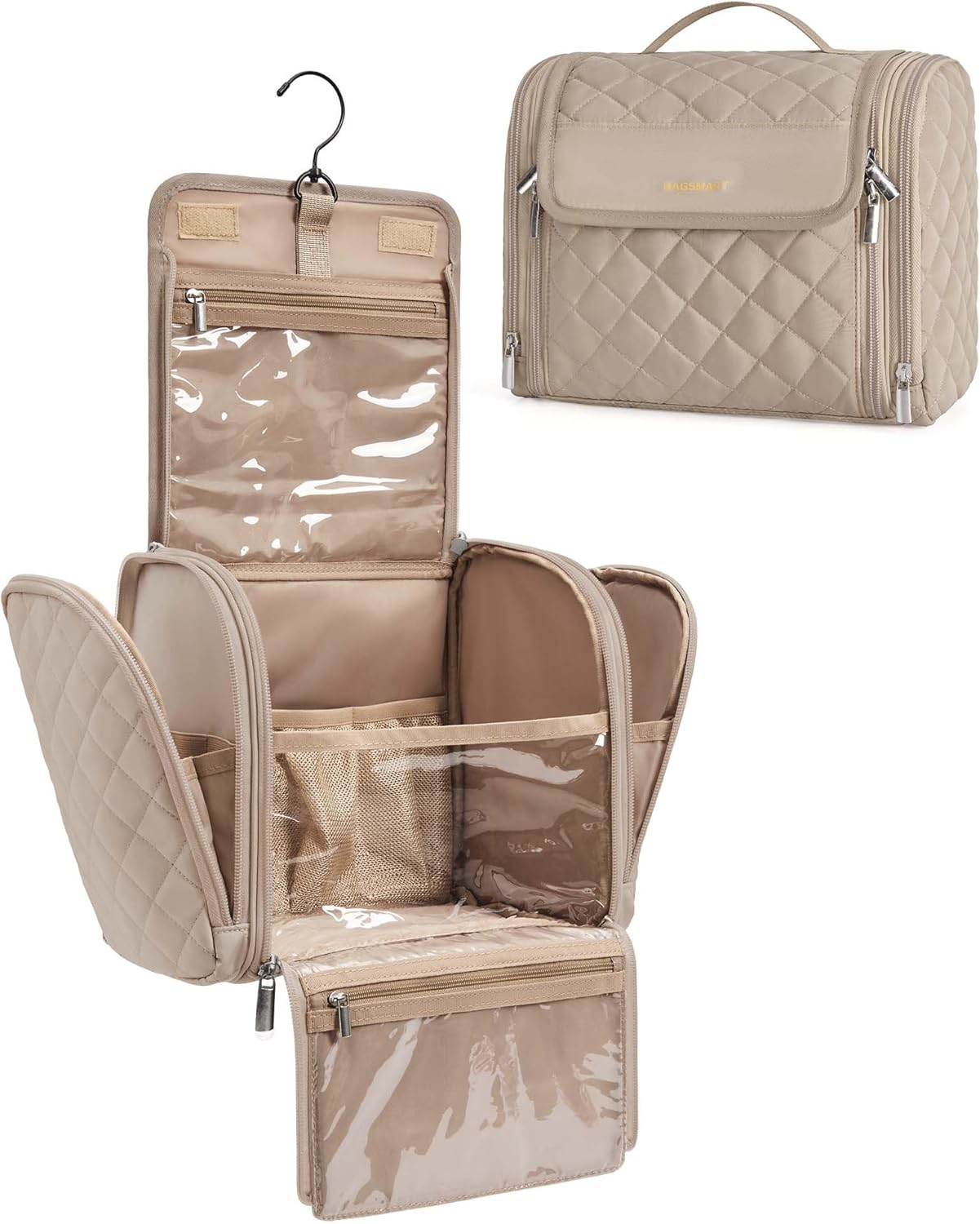 Large Hanging Makeup Bag for Women – Water-Resistant & Portable  