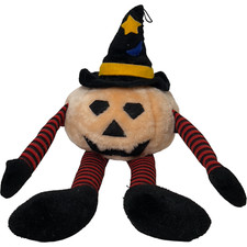 Pumpkin Plush Long Legs Stripes Vintage Walmart Stuffie Witch