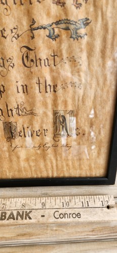 Vintage Nancy Wilds 1968 from an Early English Litany Print with Black frame - Picture 5 of 9