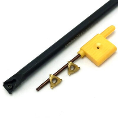 8mm SNR0008K11 Threading Turning Tool Holder Boring Bar + 2pcs 11IR A60 Insert