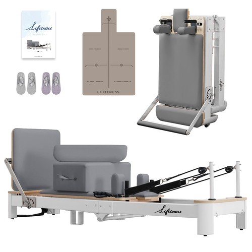 【commercial grade】Foldable Pilates Reformer Fitness Exercise Pilates Machine - Picture 12 of 19