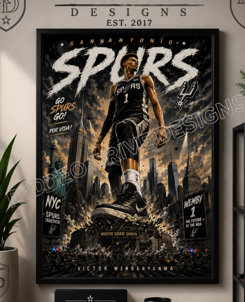 San Antonio Spurs NYC Takeover Poster Wall Art
