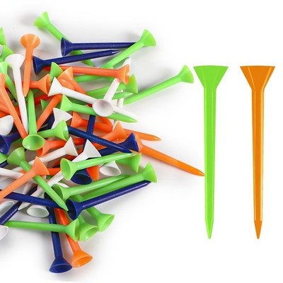 Plastic Golf Tees 3 1/4'' or 2 3/4'',Flared Cup & Bright Colors Tees 60/120 Pack