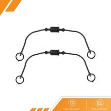2Pcs 1/4" ISO-A Hydraulic Coupler Male Dust Cap and Female Plug Cover Black