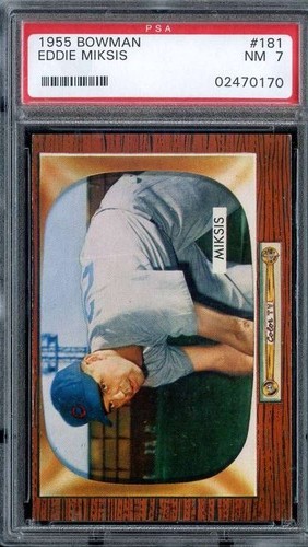 1955 Bowman Eddie Miksis #181 card