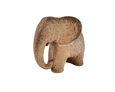 Collier Ancien En Matériau Noble Avec éléphants Sculptés - Ras Du Cou, Couleur Blanc, Occasion - Magnifique Pièce