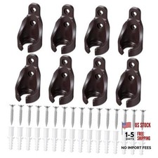 8PCS Bungee Ball Cords Receivers Brackets, Brown Universal Bungee Kit Parts
