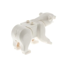1x Lego Animal Ice Bear White Eyes Nose Black Polar Bear 60194 60036 98295c01pb01