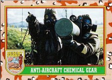 1991 Desert Storm 71 Anti-Aircraft Chemical Gear Topps Trading Card TCG CC
