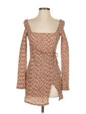 PrettyLittleThing Women Brown Casual Dress 0