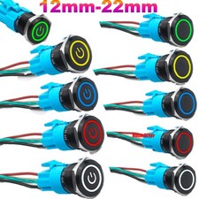 12mm-22mm LED Metal Push Button Switches IP67 Momentary/Latching Switch 12V-220V