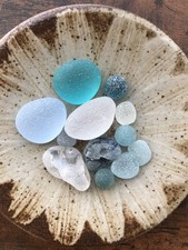 Beautiful rare color sea glass 12pcs, surf tumbled, weathered, beach glass23