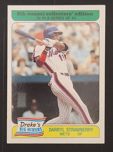 Darryl Strawberry #30 1985 Drake's card