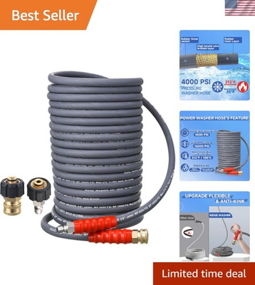 #ad Pressure Washer Hose 100 Feet X 3 8 Inch for Hot and Cold Water Non Marking ... $174.39