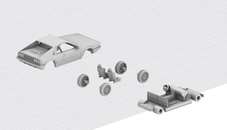 3D Printing 1/72 Lancia Montecarlo car Unpainted - Image 3 of 4