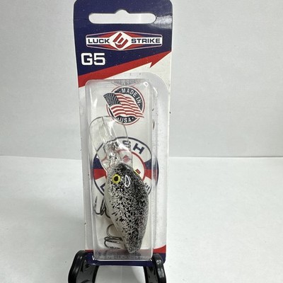 Luck E Strike G5 Crankbait Positive Buoyancy Black/White 3/8oz 2in Rattles