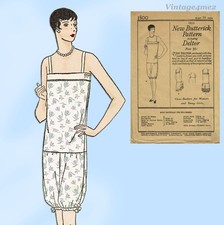 Butterick 1500: 1920s Rare Uncut Misses Cami-Bockers 38 B Vintage Sewing Pattern