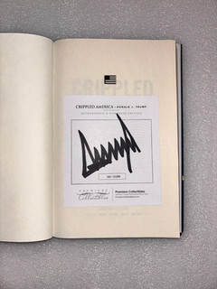 President Donald Trump Autographed/Signed "Crippled America" Book