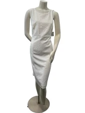 Kasper Dress Womens Plus Size 16W Ivory Sleeveless Stretch New