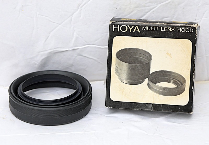 HOYA Collapsible Rubber 55mm Multi Lens HOOD – Compatible w/ ALL Lenses with 55m