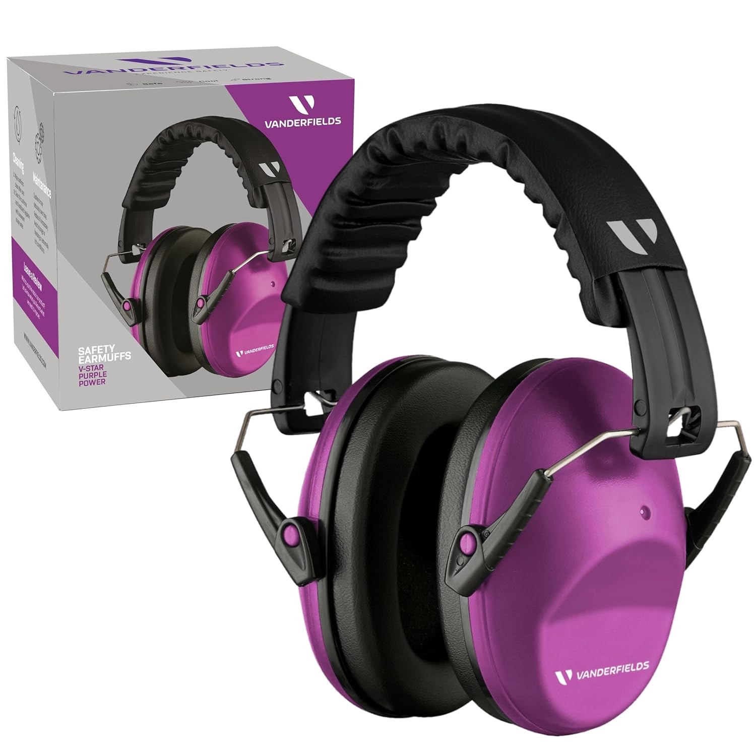 Vanderfields Kids Ear Defenders Children – 26dB SNR One Size, Purple Power