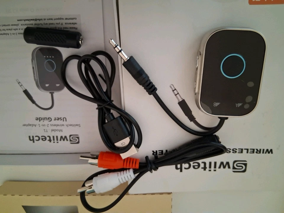 NEW Wireless Bluetooth Receiver & Transmitter RCA to 3.5mm Aux Audio Adapter - Image 3 of 4
