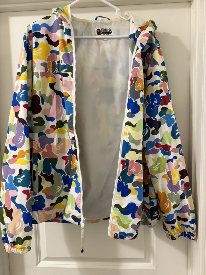 A Bathing Ape Purple Camo Windbreaker Jacket Men’s L - Image 4 of 4