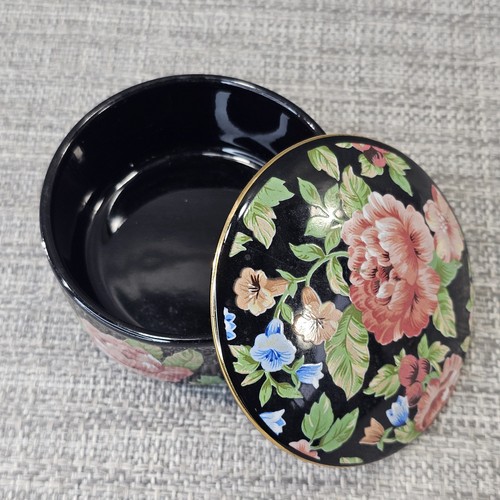 Vintage Otagiri Japan Porcelain Jewelry Trinket Pill Box Floral Garden Tavistock - Picture 3 of 7