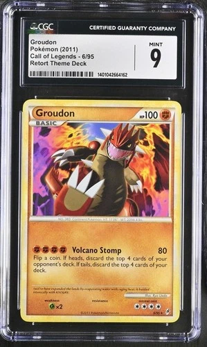 CGC 9 POP 2 Groudon 6/95 Call of Legends Retort English - Pokemon Trading Card