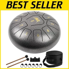 Ethereal 10" Steel Tongue Drum - Titanium Alloy