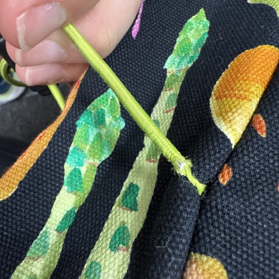 Bolso de Mano MacKenzie Childs Hecho a Mano Mercado de Agricultores Algodón Minorista $210 (Retirado) LEER Foto 2 de 4