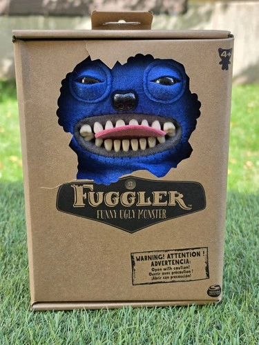 Fuggler Funny Ugly Monster 9" Plush Blue Sir Belch*Box Has Flaws No Adoption Cer