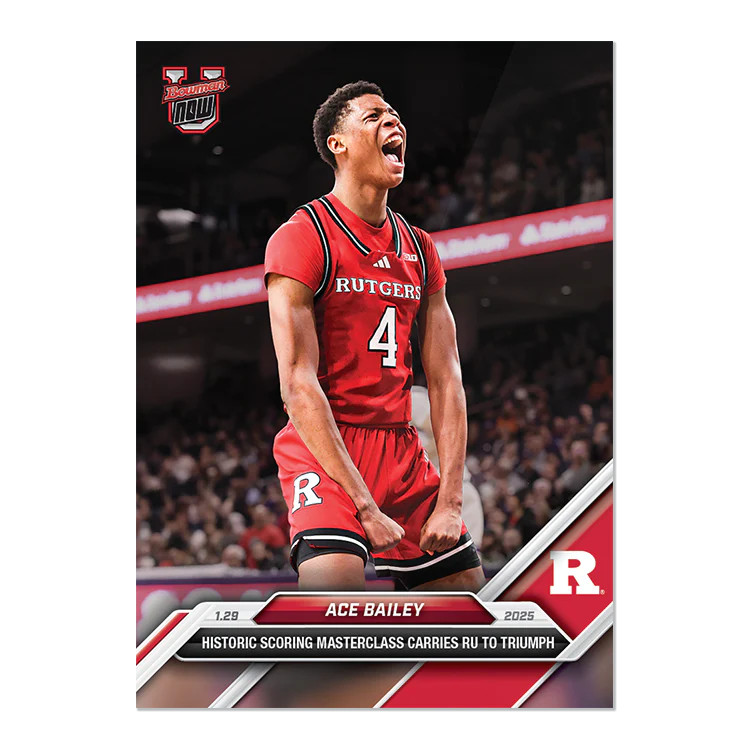Ace Bailey - 2024-25 Bowman U Now Basketball Card 54 - Print Run: 1,309