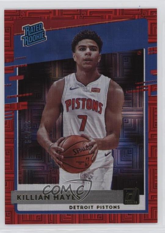 2020 Panini Donruss Rated Rookies Choice Red 24/99 Killian Hayes Rookie RC 0m89