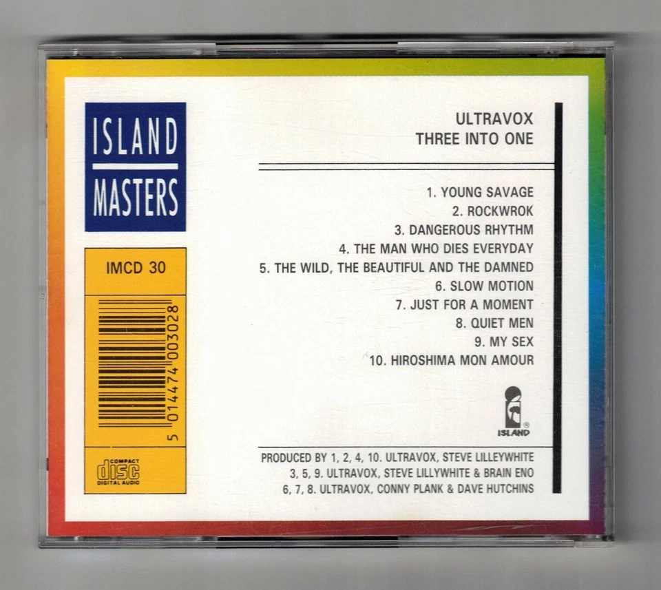 Ultravox - Three Into One CD FIRST 1989 UK PRESSING 1970s Tracks Compilation - Bild 2 von 2
