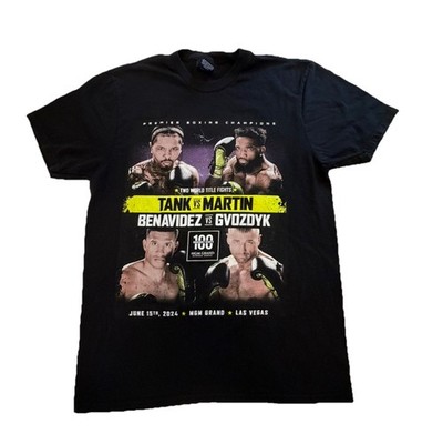 Official Merch Gervonta Davis Vs Frank Martin Size Medium Black T-Shirt Boxing 